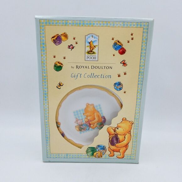 Royal Doulton Winnie the Pooh Gift Collection Toddler 3PC Dish Set Ceramic - Picture 1 of 8